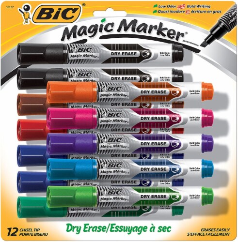 Bic Dry Erase Magic Marker® Chisel Tip, 12 Pack - Gerbes Super Markets