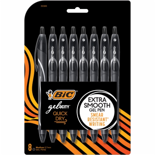 BIC® Gelocity™ Quick Dry Medium Point Gel Pens - Black Perspective: front