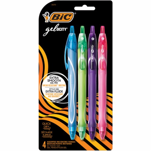 BIC® Gel-ocity Quick Dry Medium Gel Pens - Assorted Perspective: front