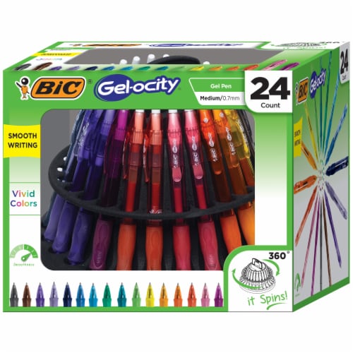 BIC Gelocity Spinner 24 Pack Perspective: front