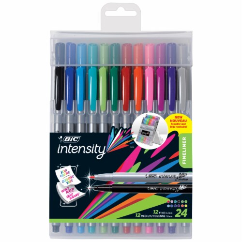 BIC Intensity Medium and Fine Tip Felt Pens Perspective: front