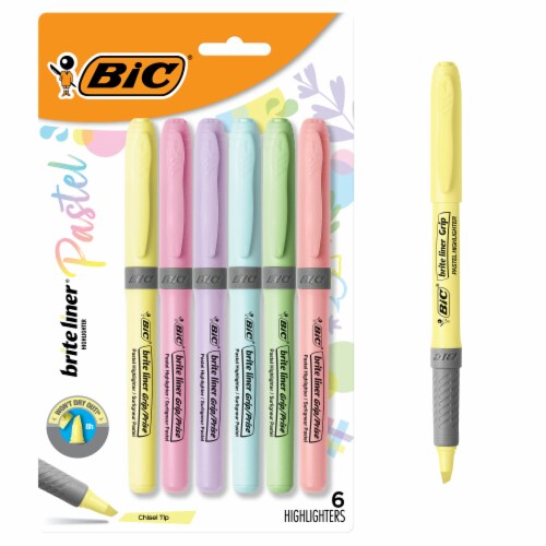 bic highlighter grip pastel