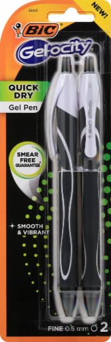 BIC Gel-ocity Quick Dry Fine Point Gel Pens - Black Perspective: front