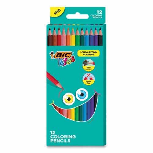 Bic Pencil,Bic Kids 12ct,Ast BKCP12AST Perspective: front