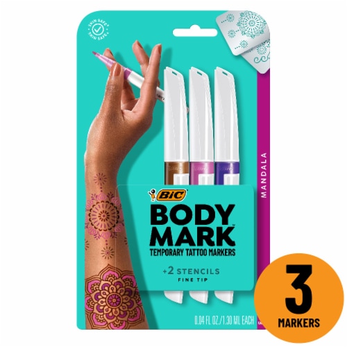 Bic Body Mark Temporary Tattoo Marker 3 pack