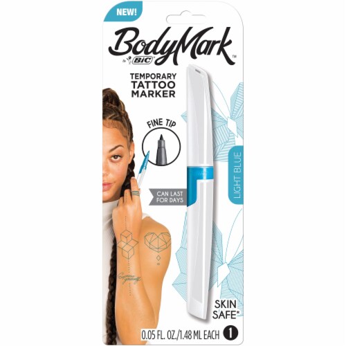 BIC BodyMark Light Blue Fine Tip Temporary Tattoo Marker, 1 ct - Kroger