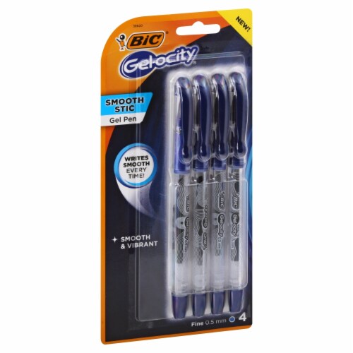 BIC® Gel-ocity® Blue Fine Smooth Stic Gel Pens Perspective: front