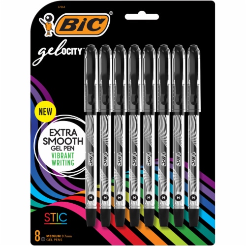 BIC® Gelocity™ Stic Black Gel Pens Perspective: front