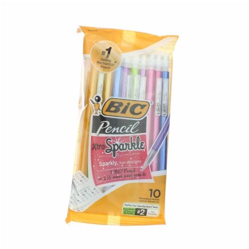 BiC Xtra Sparkle Mechanical Pencil, 0.7 mm, #2, 10 Ct Perspective: front