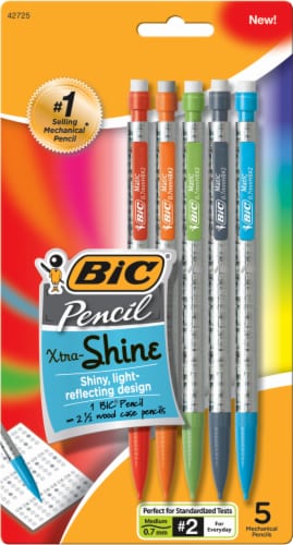 BIC Xtra-Shine 0.7mm Medium Mechanical Pencil - 5 Pack Perspective: front