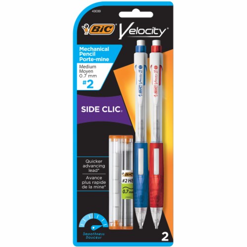 BIC® Velocity Side Clic 0.7mm Mechanical Pencils Perspective: front