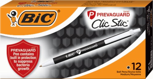 BIC Prevaguard Clic Stic Ball Pen - Black Perspective: front