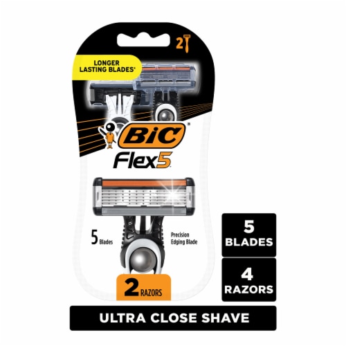 BIC® Flex 5™ Men's Ultra-Thin Blade Disposable Razors Perspective: front