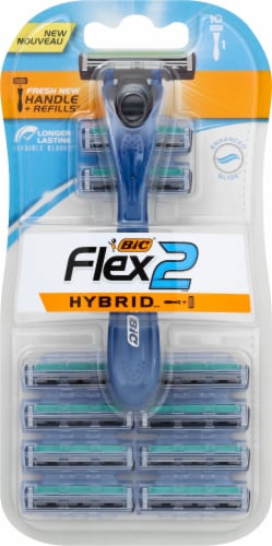BIC Flex 2 Hybrid Disposable Razors Perspective: front