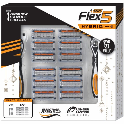 BIC Flex5 Hybrid Disposable Razor Gift Box Perspective: front