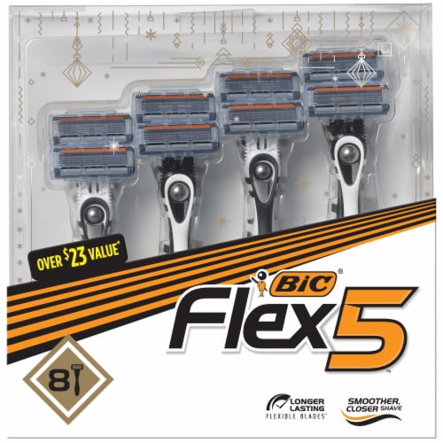 BIC Flex5 Men's Disposable Razor Gift Box Perspective: front
