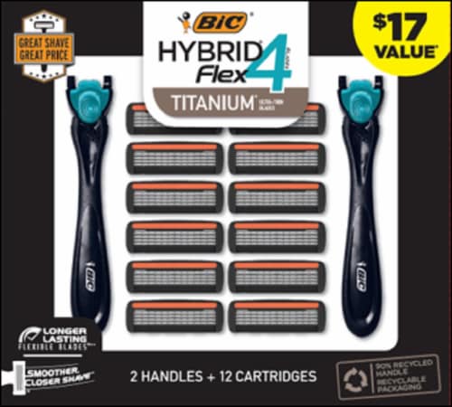 BIC Hybrid Flex Titanium Holiday Set Perspective: front