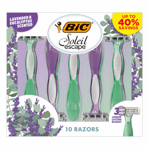 BIC® Soleil Escape™ Lavender & Eucalyptus Scented Razors Perspective: front