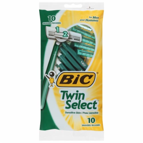 BIC® Twin Select® Sensitive Skin Disposable Razors Perspective: front