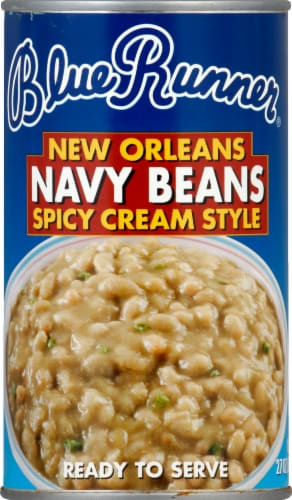 Blue Runner Creole Cream Style New Orleans Spicy Navy Beans Perspective: front