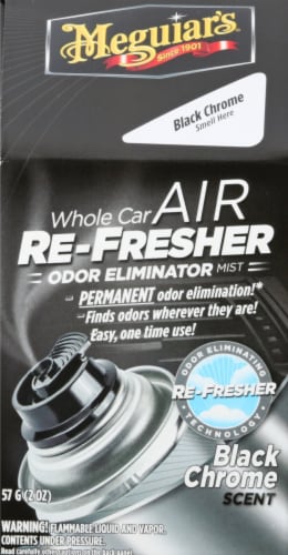 Meguiar's Black Chrome Scent Car Air Refresher Perspective: front