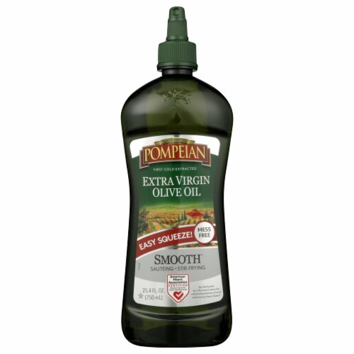 Pompeian Smooth Extra Virgin Olive Oil Perspective: front