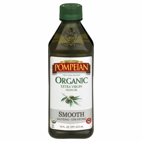 Pompeian® Organic Smooth Extra Virgin Olive Oil Perspective: front