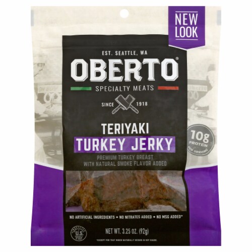 Oberto Teriyaki Turkey Jerky Perspective: front