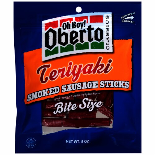 Oberto Teriyaki Smoked Sausage Sticks Perspective: front