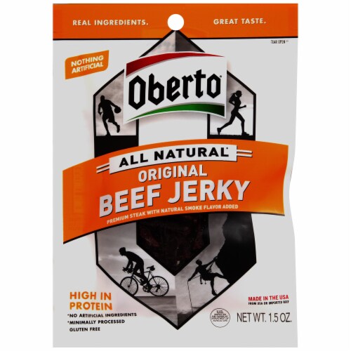 Oberto All Natural Beef Jerky Perspective: front