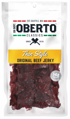 Oberto Classics Thin Style Original Beef Jerky Perspective: front