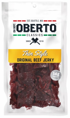 Oberto Classics Thin Style Original Beef Jerky Perspective: front