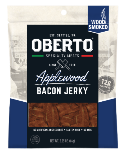 Oberto® Applewood Bacon Jerky Perspective: front