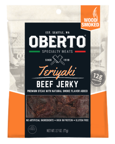 Oberto® Teriyaki Beef Jerky Perspective: front
