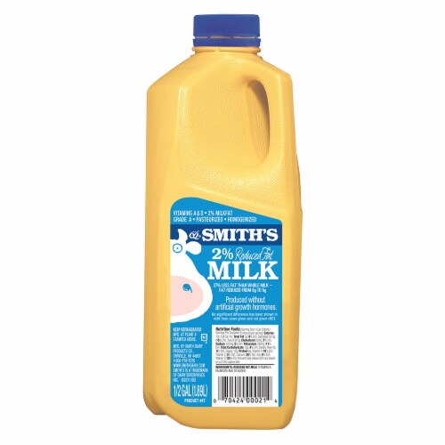 Smith's 2% Reduced Fat Milk Half Gallon Perspective: front