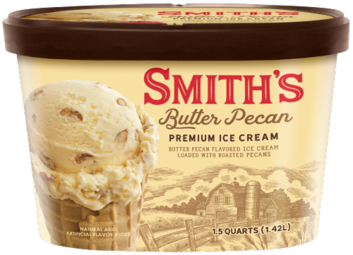 Smith's Butter Pecan Ice Cream Tub Perspective: front