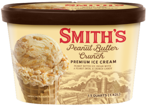 Smith's Peanut Butter Crunch Ice Cream Tub Perspective: front