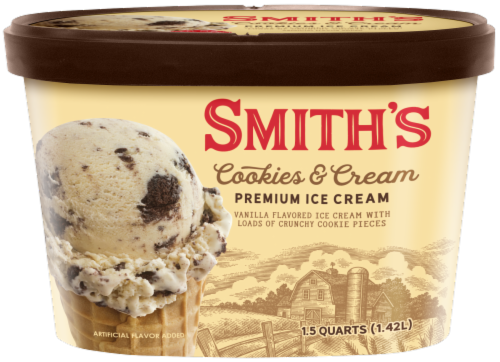 Smith's Cookies & Cream Premium Ice Cream Perspective: front