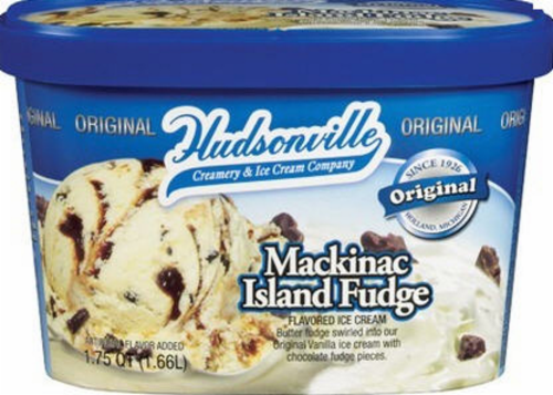 Hudsonville Mackinac Island Fudge Ice Cream Perspective: front