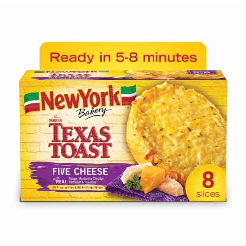 New York Bakery Five Cheese Frozen Texas Toast Perspective: front