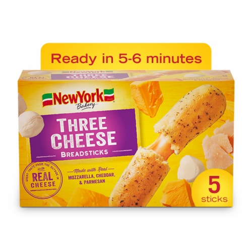 New York Bakery Stuffed Three Cheese Breadsticks Perspective: front