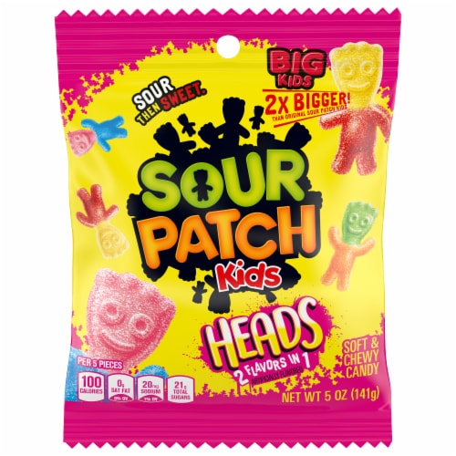 Sour Patch Kids Big Kids Heads Candy Perspective: front
