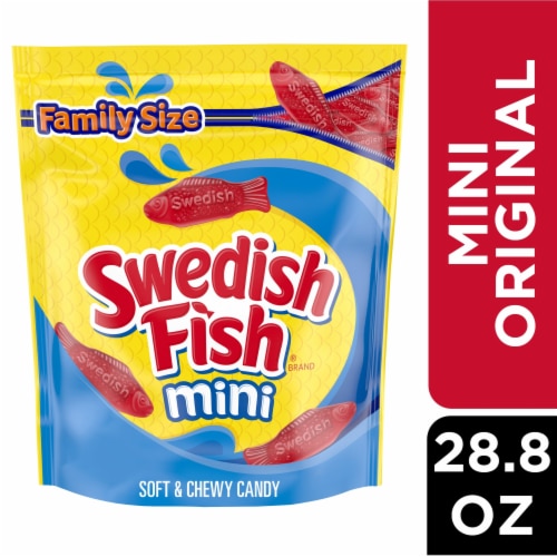 SWEDISH FISH Mini Soft & Chewy Candy Family Size Easter Candy Perspective: front