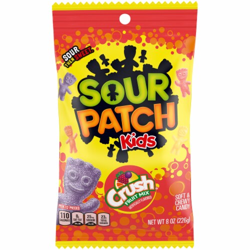 Sour Patch Kids Crush Fruit Mix Soft & Chewy Candy Perspective: front