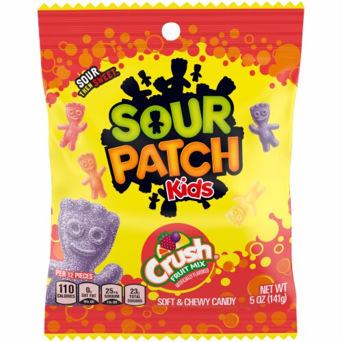 Sour Patch Kids Crush Fruit Mix Candy Perspective: front
