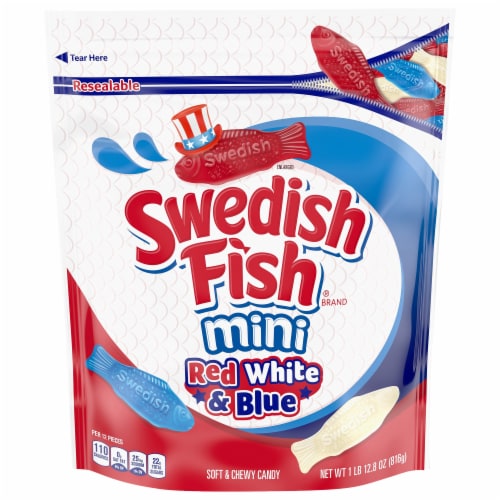 Swedish Fish Red White Blue Mini Candy 28.8 oz Pay Less