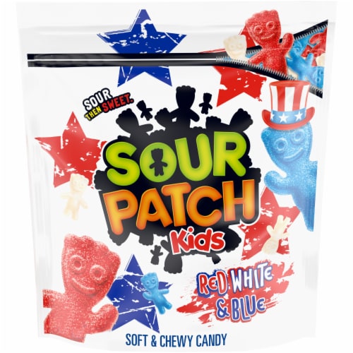 Sour Patch Kids Red White & Blue Candy Perspective: front