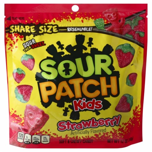Sour Patch Kids Strawberry Chewy Candy Perspective: front