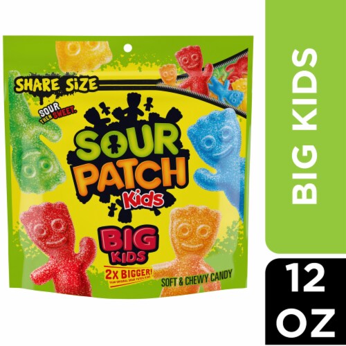 SOUR PATCH KIDS Big Kids Soft & Chewy Candy Share Size Bag Perspective: front
