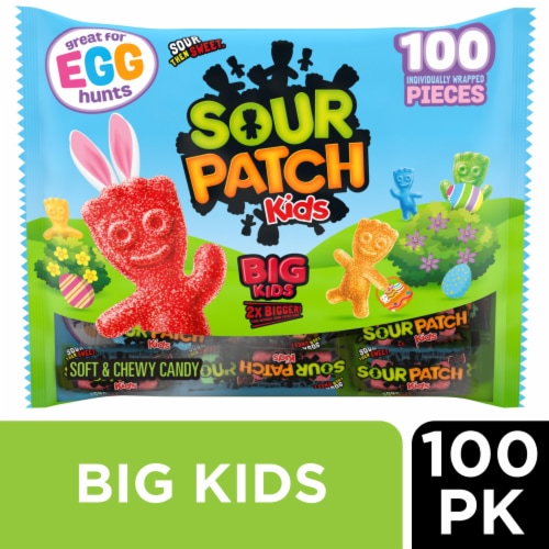 Sour Patch Big Kids Soft & Chewy Easter Candy, 100 ct / 0.19 oz